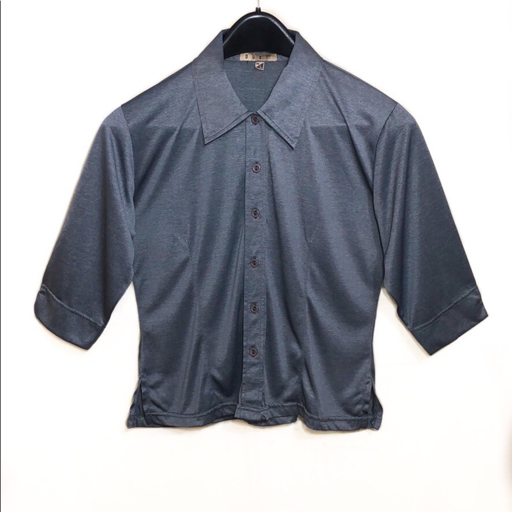 <NWOT>Gray Button-Up Shirt
